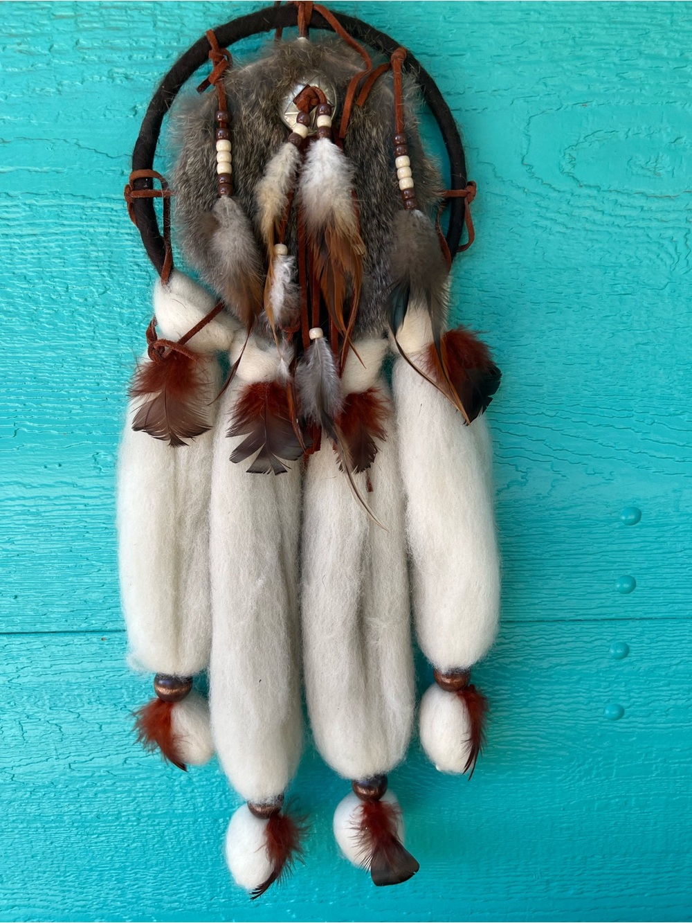 NATIVE AMERICAN NATURAL FIBERS FUR DREAM CATCHER